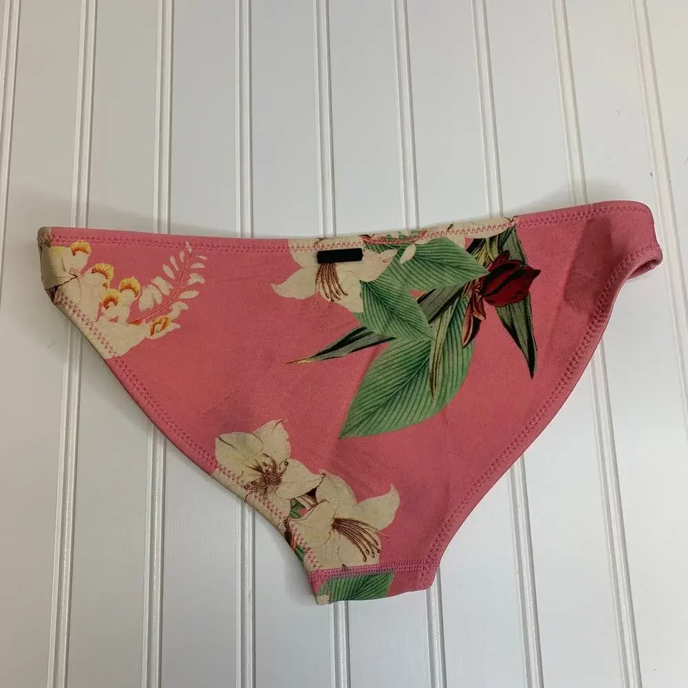 Triangl Pink Floral Bikini Bottom Sz Small